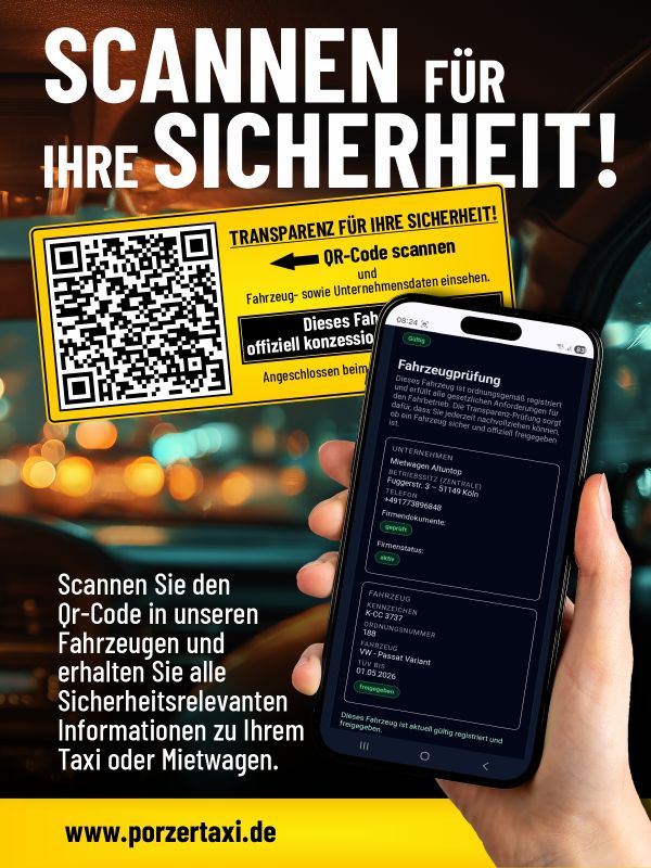 Porzer Taxi & Minicar Sicherheitsscan